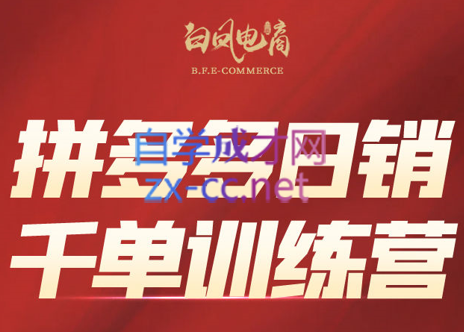 白凤电商·拼多多日销千单训练营(更新6月)-壹联网络