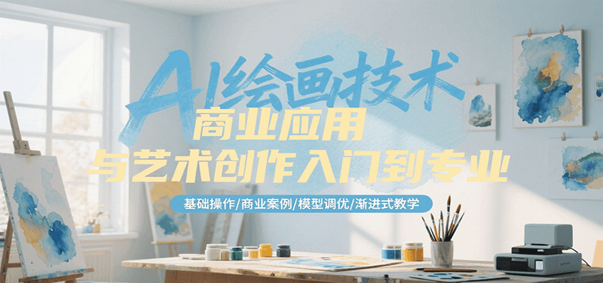 AI绘画技术商业应用与艺术创作入门到专业，基础操作/商业案例/模型调优/渐进式教学-壹联网络
