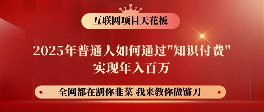 网创项目终点站-镰刀训练营超级IP合伙人，25年普通人如何通过“知识付费”年入百万-壹联网络