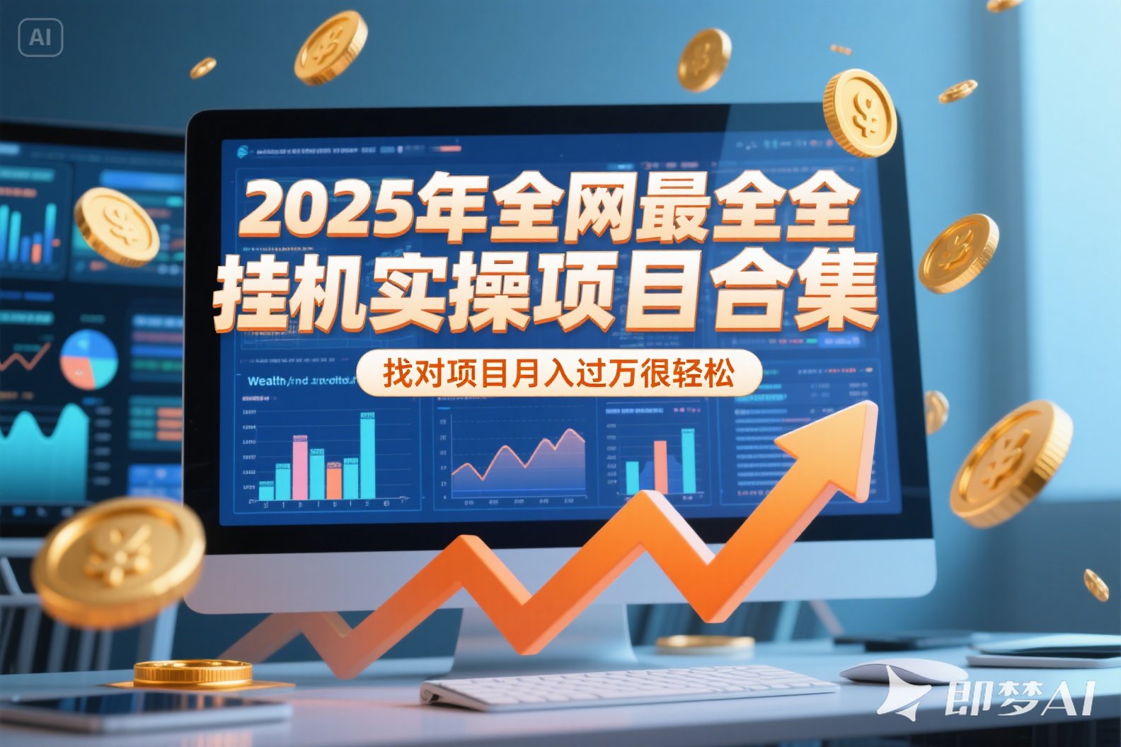 2025年挂机实操项目实操演练，挂机类型，AI直播类型，轻资产创业类型…-壹联网络