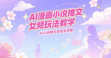 AI漫画小说推文女频玩法教学，AI小说推文变现全流程-壹联网络