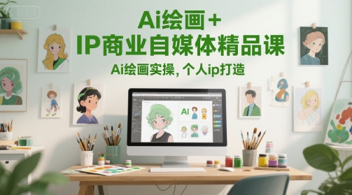 Ai绘画+IP商业自媒体精品课，Ai绘画实操，个人ip打造-壹联网络