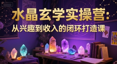 水晶玄学实操营：从兴趣到收入的闭环打造课-壹联网络