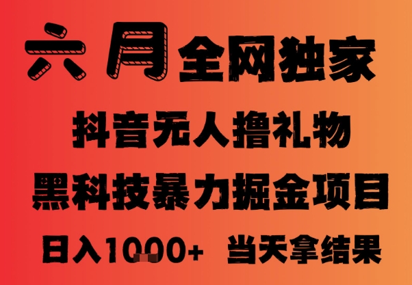 25年6月抖音无人直播最新暴力撸音浪掘金，小白可做，可批量矩阵放大，长期稳定日入1k+【揭秘】-壹联网络