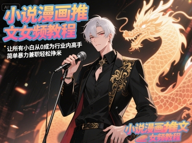 小说漫画推文女频教程，让所有小白从0成为行业内高手，简单暴力兼职轻松挣米-壹联网络