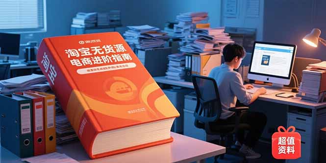 淘宝无货源电商进阶指南，包含新人课、进阶课，配套资料，蓝海选品等-壹联网络