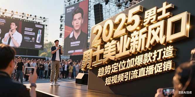 2025男士美业新风口，趋势定位加爆款打造，短视频引流直播促销-壹联网络