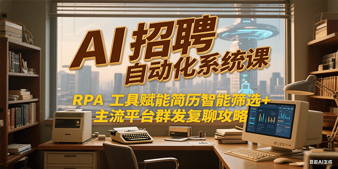 AI招聘自动化系统课，RPA工具赋能简历智能筛选+主流平台群发复聊全攻略-壹联网络