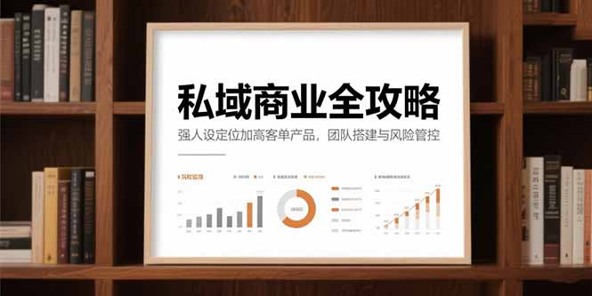 私域商业全攻略，强人设定位加高客单产品，团队搭建与风险管控-壹联网络