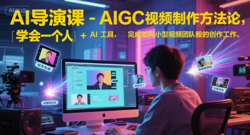AI导演课-AIGC视频制作方法论，学会一个人+AI工具，完成如同小型视频团队般的创作工作，实现导演梦-壹联网络