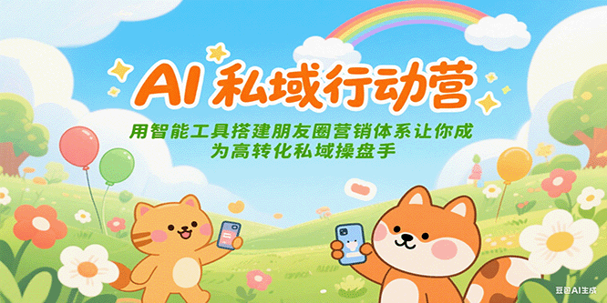 AI私域行动营：用智能工具搭建朋友圈营销体系让你成为高转化私域操盘手-壹联网络