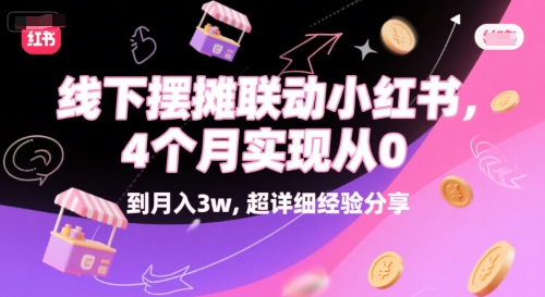 线下摆摊联动小红书，4 个月实现从 0 到月入3w，超详细经验分享-壹联网络