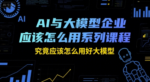 AI与大模型企业应该怎么用系列课程，究竟应该怎么用好大模型-壹联网络