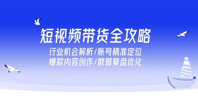 短视频带货全攻略，行业机会解析/账号精准定位/爆款内容创作/数据复盘优化-壹联网络