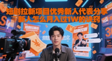 短剧拉新项目优秀新人代表分享新人怎么月入过1W的诀窍-壹联网络