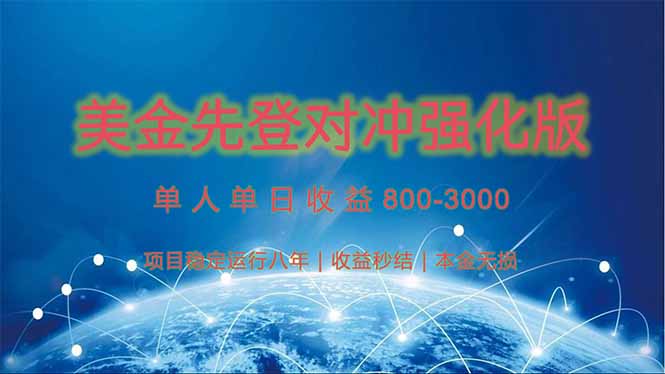 美金先登计划对冲强化版，2025年黑马中最暴力收益日收益1k-4k(可放大…-壹联网络