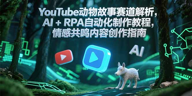 YouTube动物故事赛道解析，AI+RPA自动化制作教程，情感共鸣内容创作指南-壹联网络
