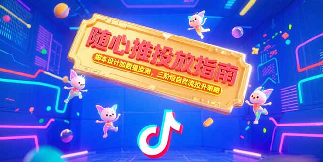 随心推投放指南，脚本设计加数据监测，三阶段自然流拉升策略-壹联网络