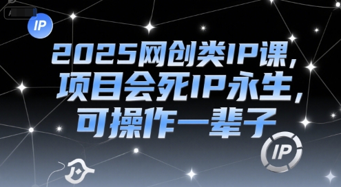 2025网创类IP课，项目会死IP永生，可操作一辈子-壹联网络
