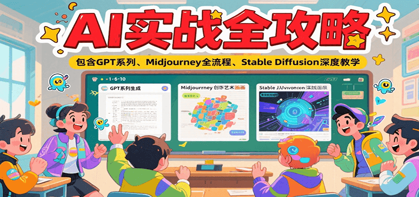 AI实战全攻略，包含GPT系列、Midjourney全流程、Stable Diffusion深度教学-壹联网络