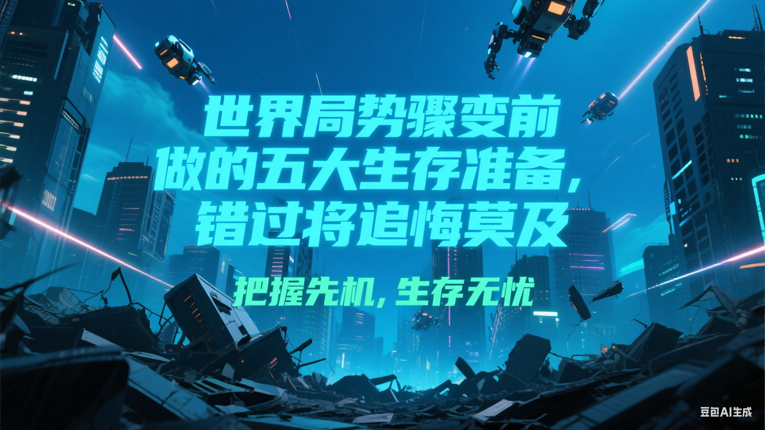 付费文章《世界局势骤变前必做的五大生存准备，错过将追悔莫及》-壹联网络