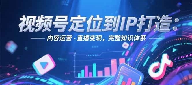 视频号定位到IP打造：账号搭建-内容运营-直播变现，完整知识体系-壹联网络