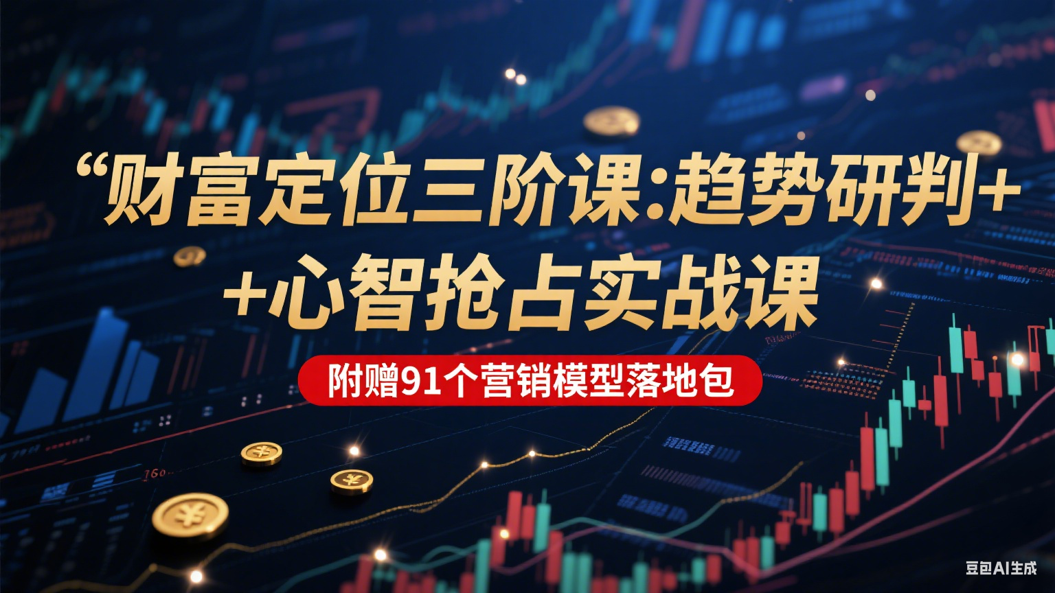 财富定位三阶：趋势研判 + 心智抢占实战课，附赠91个营销模型落地包-壹联网络