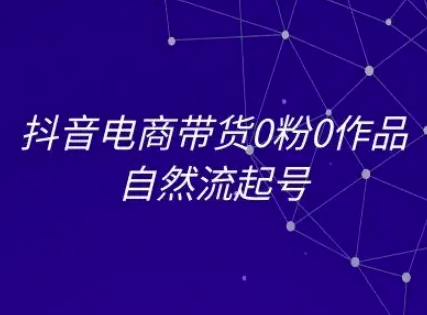 抖音电商带货0粉0作品自然流起号，抖音电商教程-壹联网络