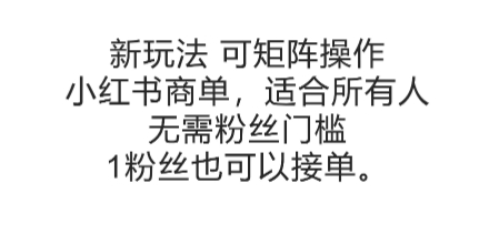 可矩阵操作，小红书商单新玩法，适合所有人，无需粉丝门槛，1粉丝也可以接单-壹联网络