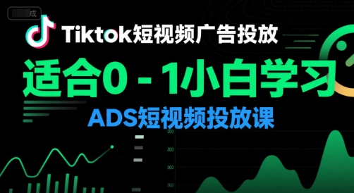Tiktok短视频广告投放，适合0-1小白学习ADS短视频投放课-壹联网络